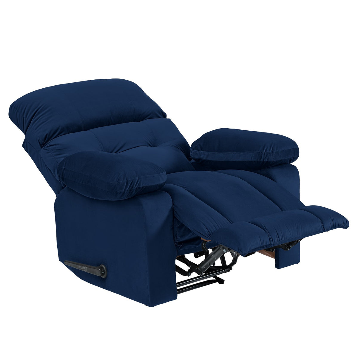 Velvet Recliner Chair - NZ60 Dark Blue Rocking & Rotating