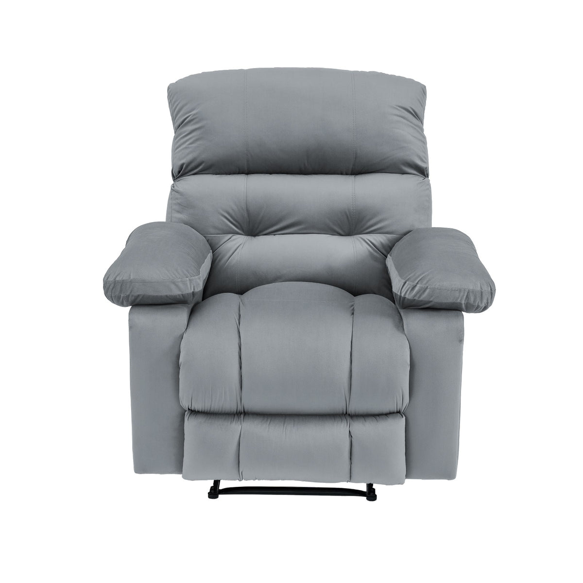 Velvet Recliner Chair - NZ60 Grey Rocking & Rotating