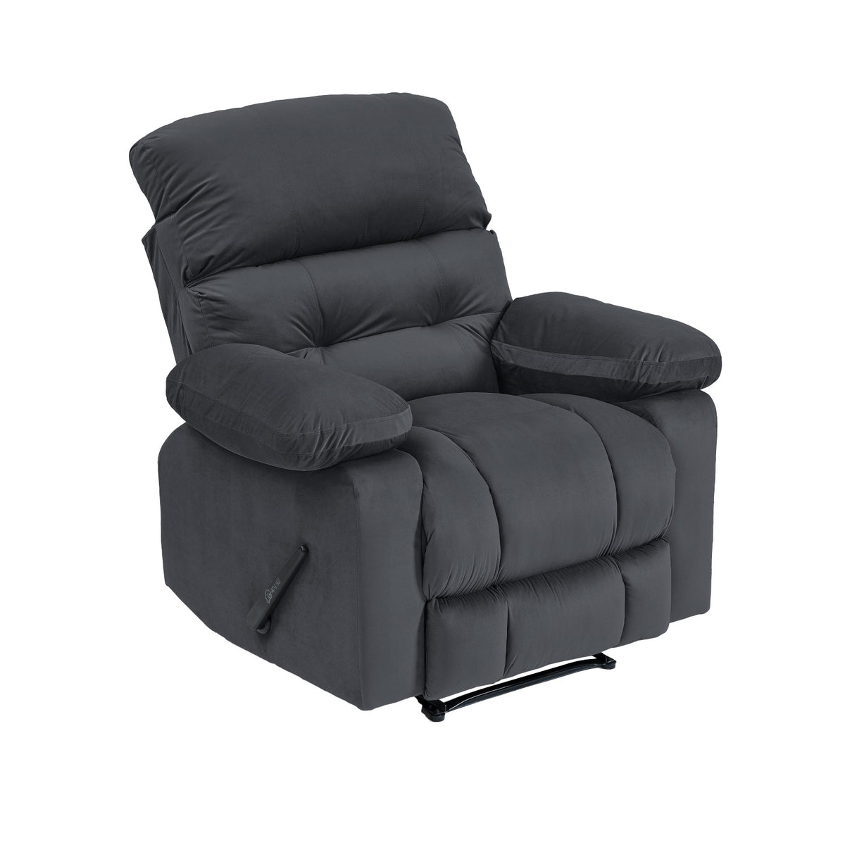 Velvet Recliner Chair - NZ60 Dark Grey Classic
