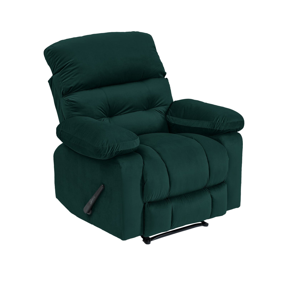 Velvet Recliner Chair - NZ60 Dark Green Rocking & Rotating
