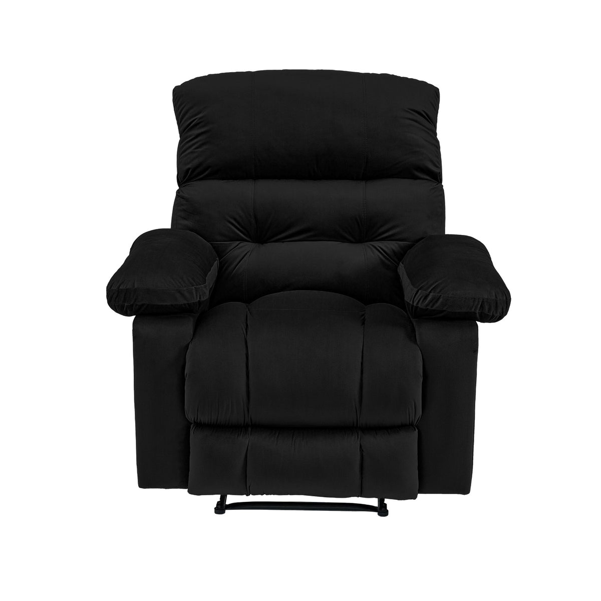 Velvet Recliner Chair - NZ60 Black Classic