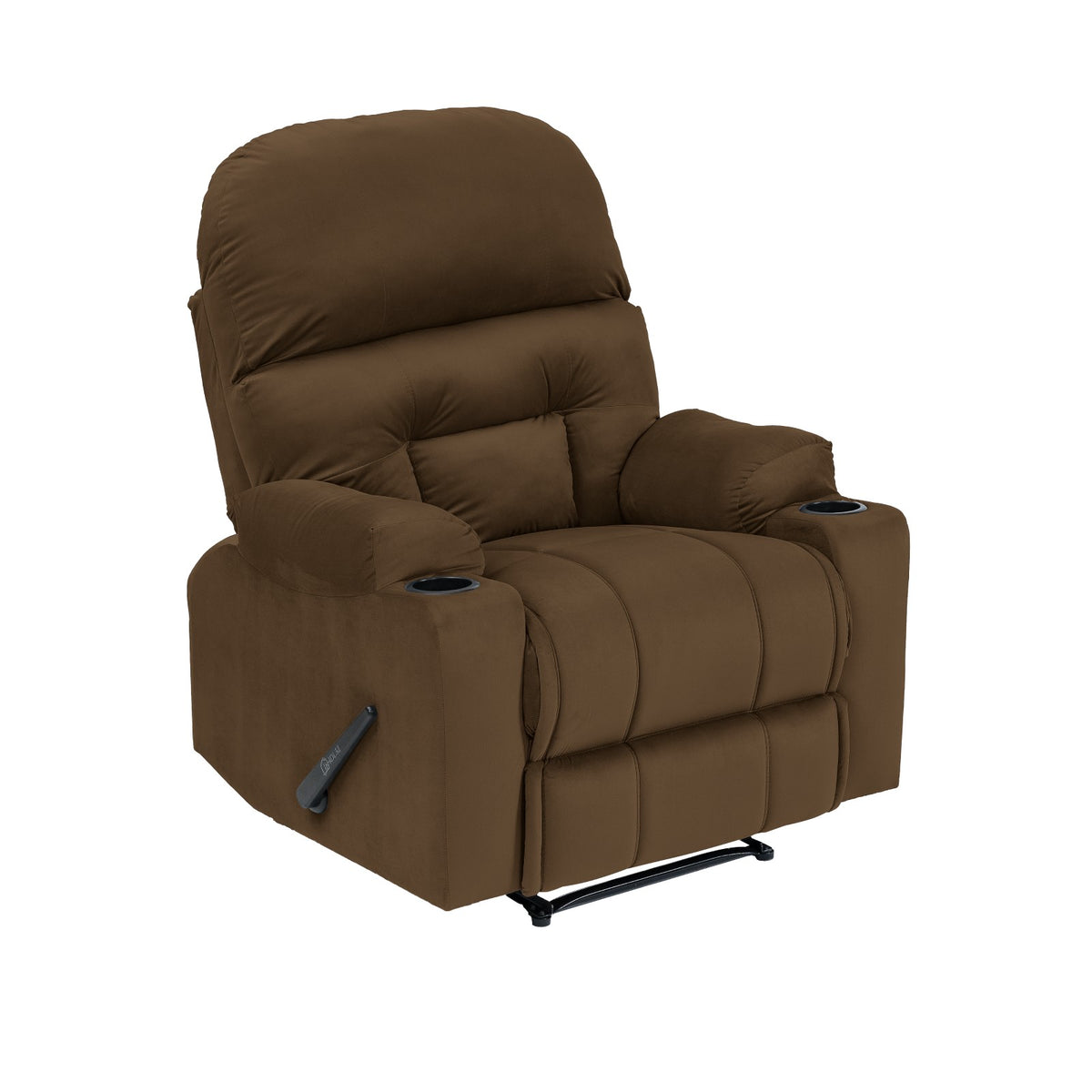 Velvet Cinematic Recliner Chair with Cups Holder - NZ80 Brown Classic