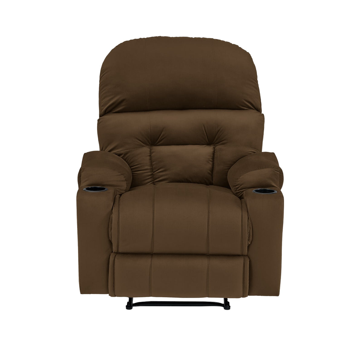Velvet Cinematic Recliner Chair with Cups Holder - NZ80 Brown Classic