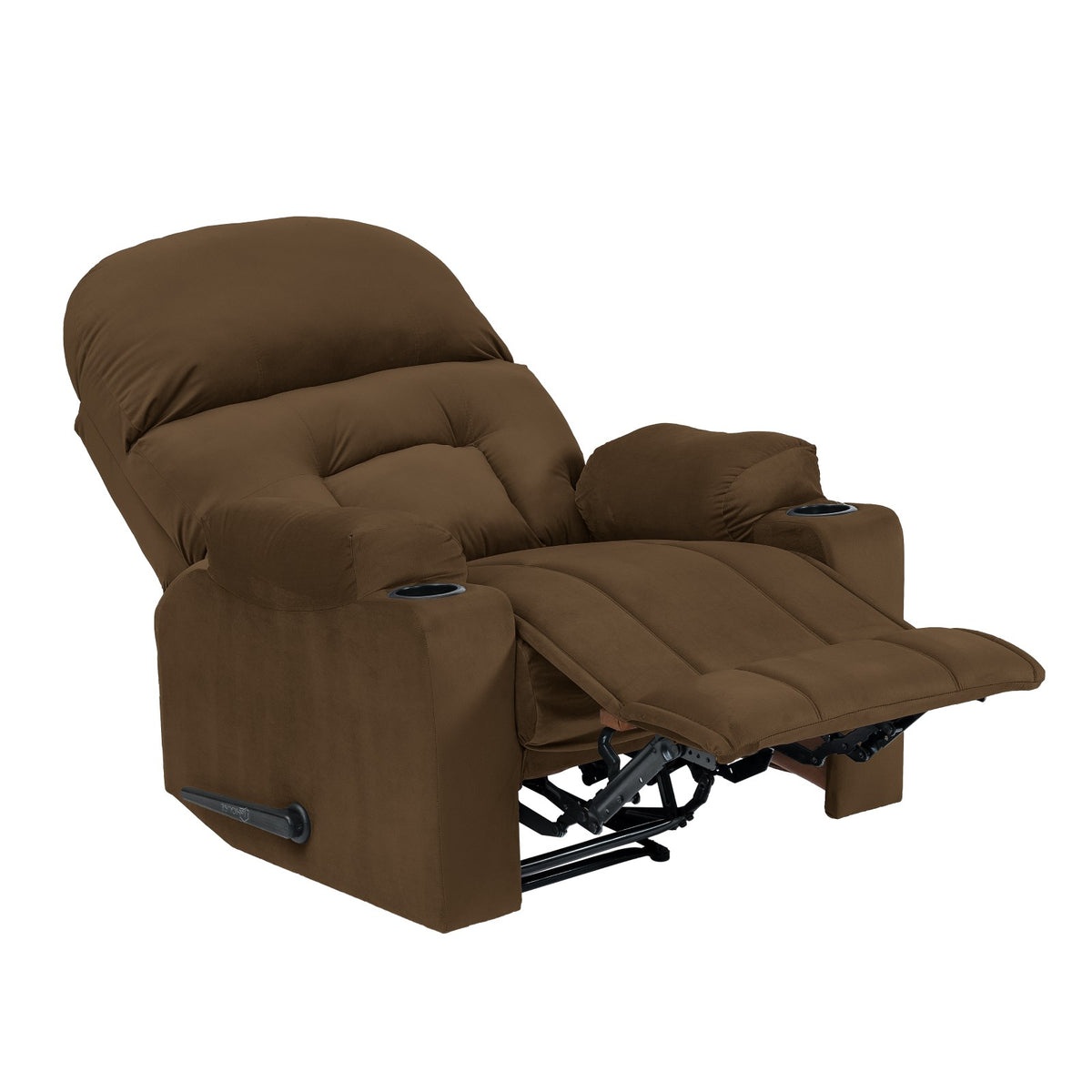 Velvet Cinematic Recliner Chair with Cups Holder - NZ80 Brown Classic
