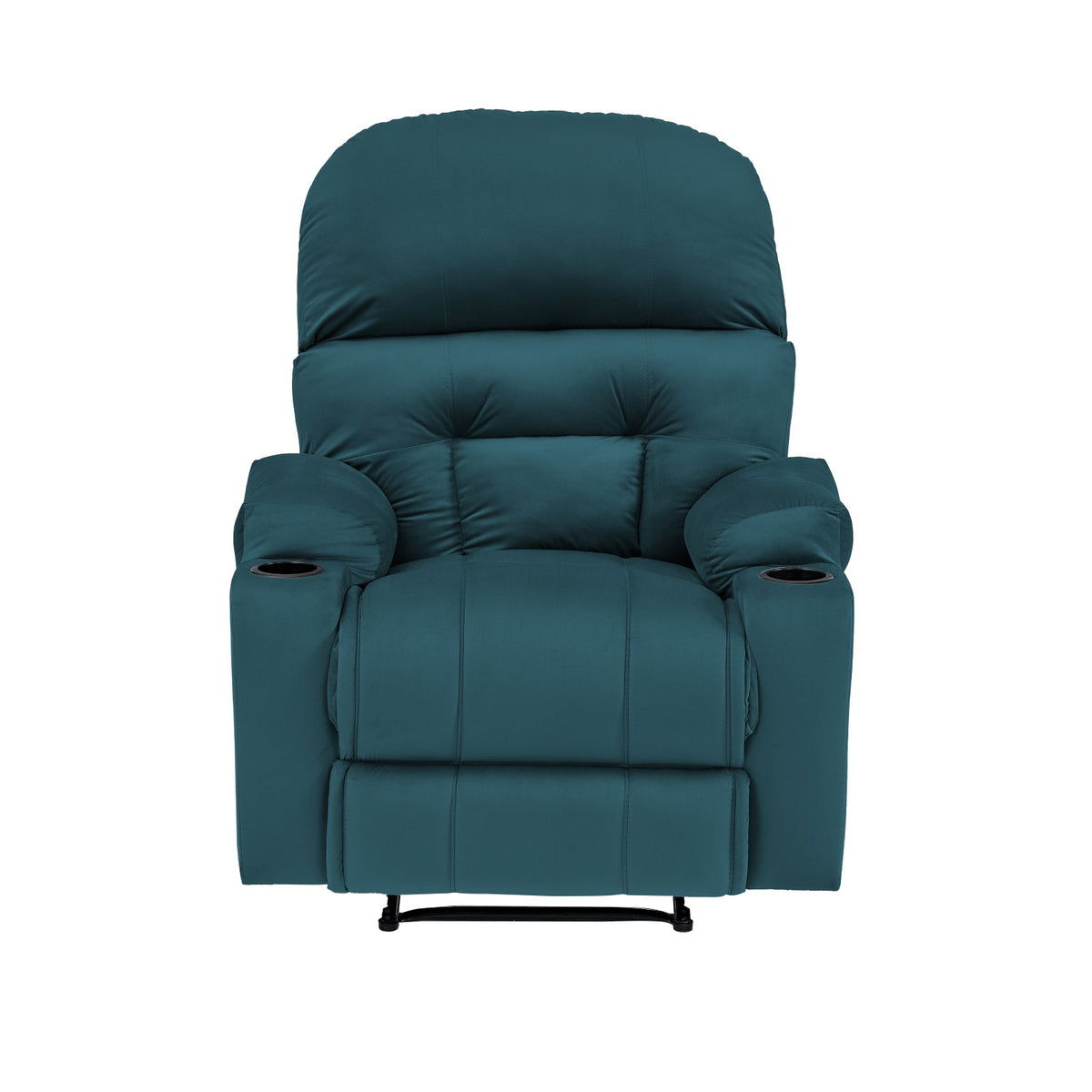 Velvet Cinematic Recliner Chair with Cups Holder - NZ80 Dark Turquoise Classic