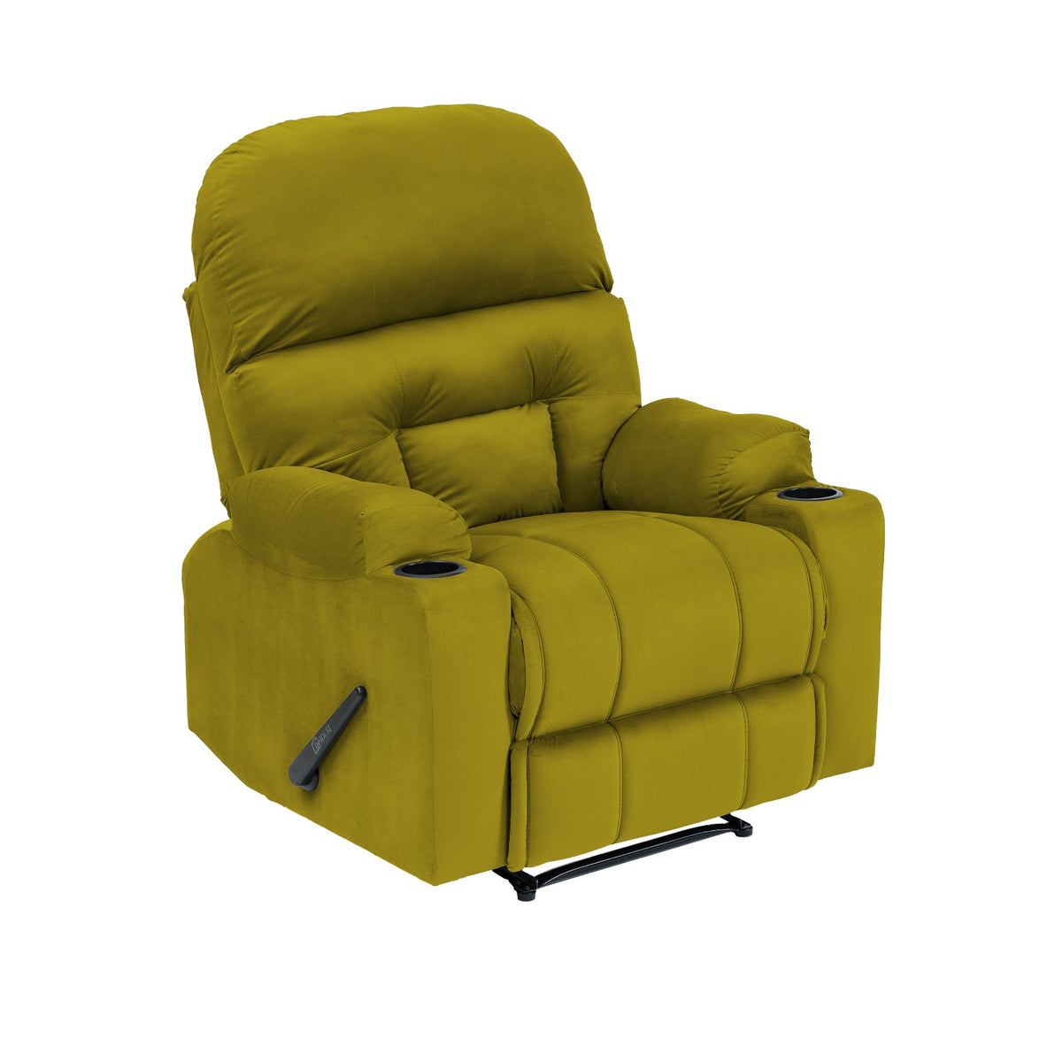 Velvet Cinematic Recliner Chair with Cups Holder - NZ80 Gold Rocking