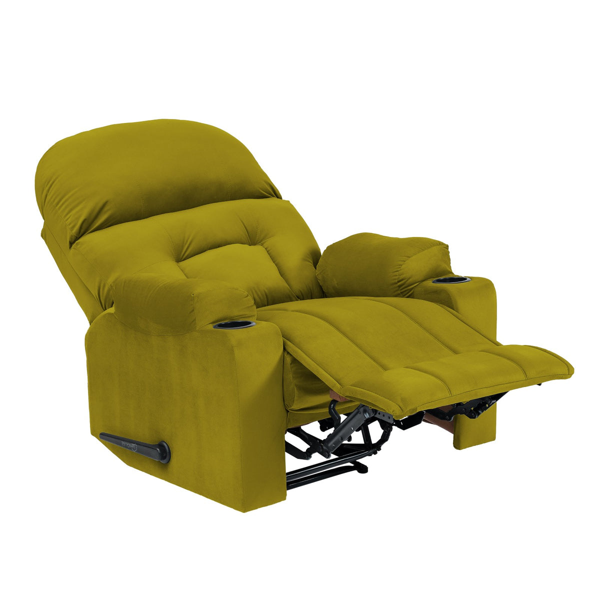 Velvet Cinematic Recliner Chair with Cups Holder - NZ80 Gold Classic