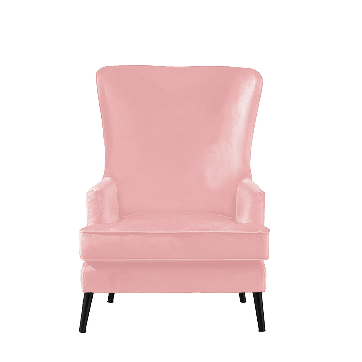 Velvet Royal Chair with Wingback and Arms - E7 Light Pink