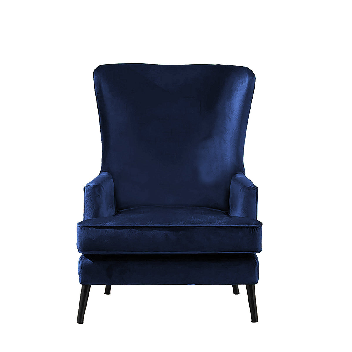 Velvet Royal Chair with Wingback and Arms - E7 Burgundy