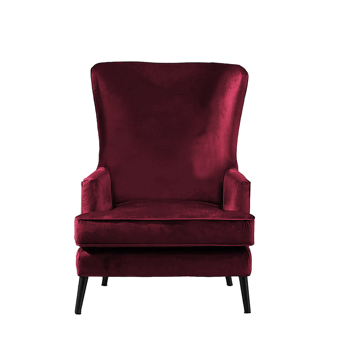 Velvet Royal Chair with Wingback and Arms - E7 Dark Blue