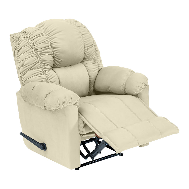 Velvet Classic Recliner Chair - Light Beige - NZ100