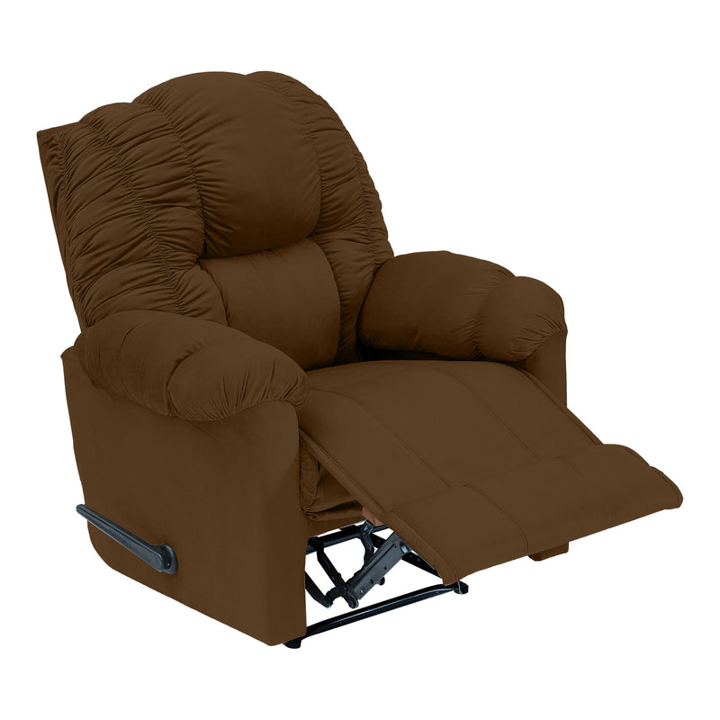 Velvet Classic Recliner Chair - Brown - NZ100