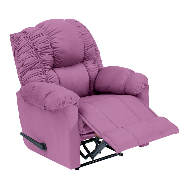 Velvet Rocking & Rotating Recliner Chair - Light Purple - NZ100