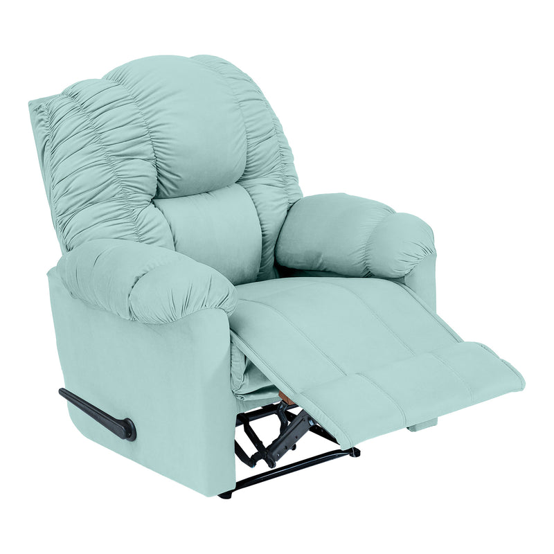 Velvet Classic Recliner Chair - Light Turquoise - NZ100