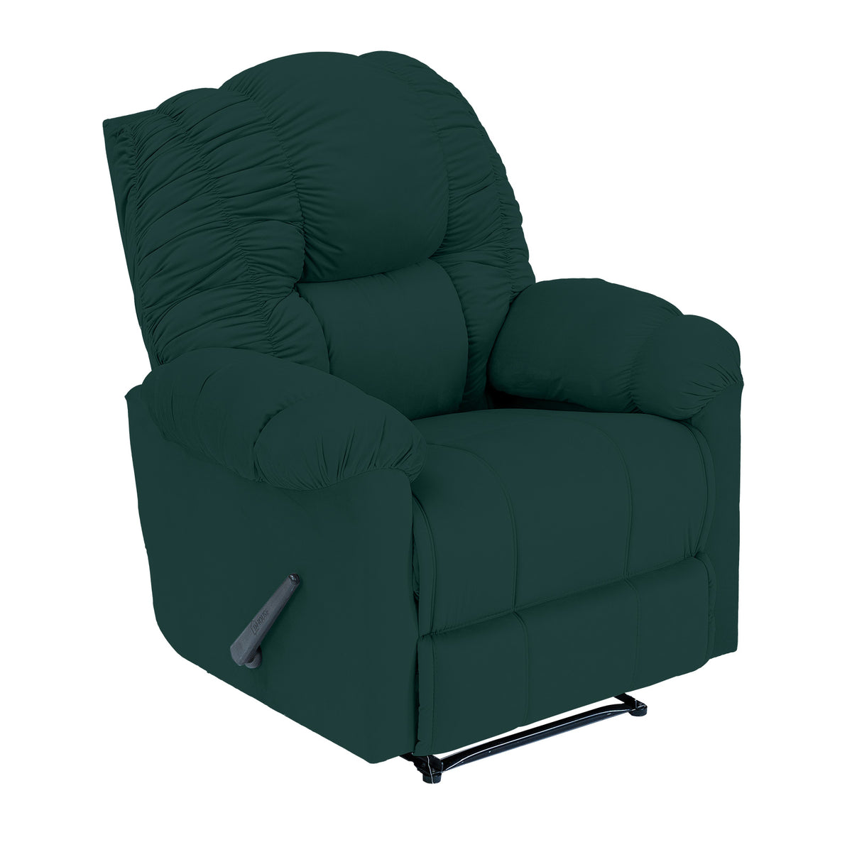 Velvet Recliner Chair - NZ100 Dark Green Rocking & Rotating