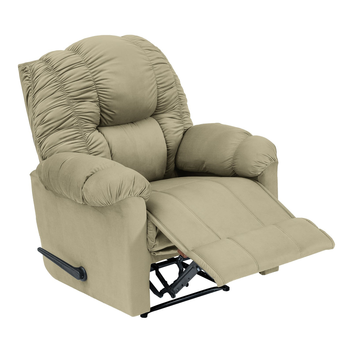 Velvet Recliner Chair - NZ100 Dark Ivory Rocking & Rotating