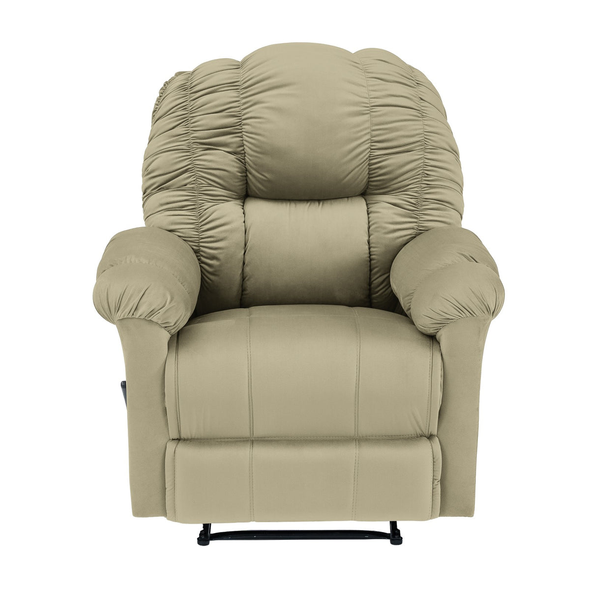 Velvet Recliner Chair - NZ100 Dark Ivory Rocking & Rotating