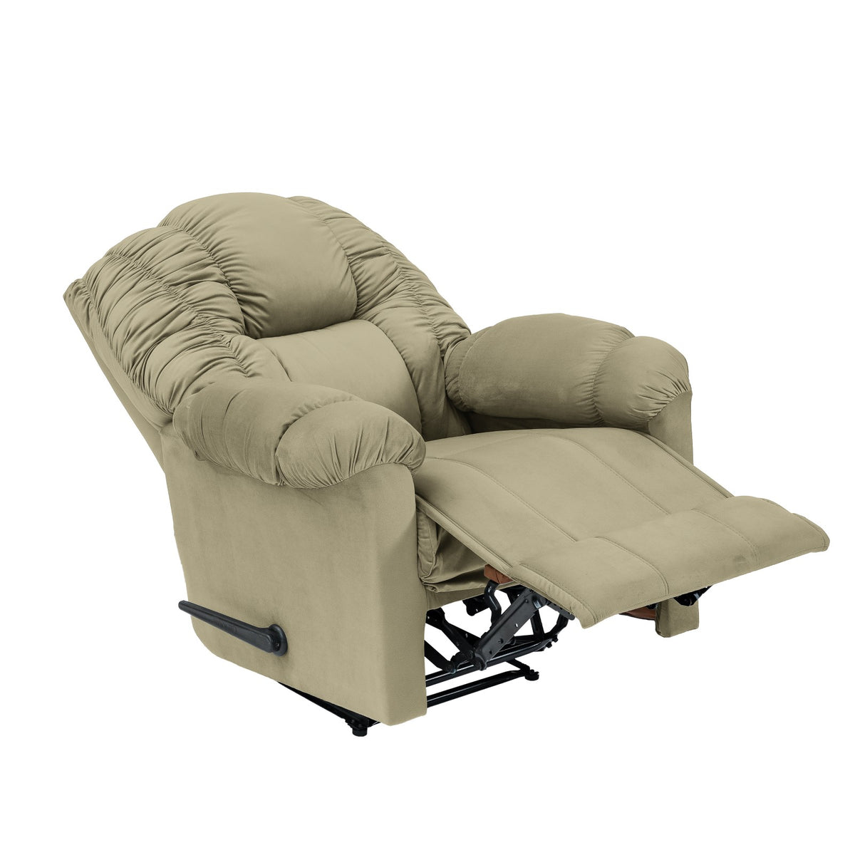 Velvet Recliner Chair - NZ100 Dark Ivory Rocking & Rotating