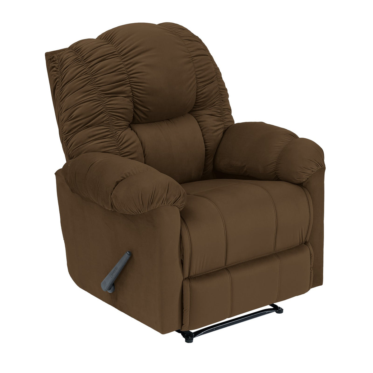 Velvet Recliner Chair - NZ100 Brown Rocking & Rotating