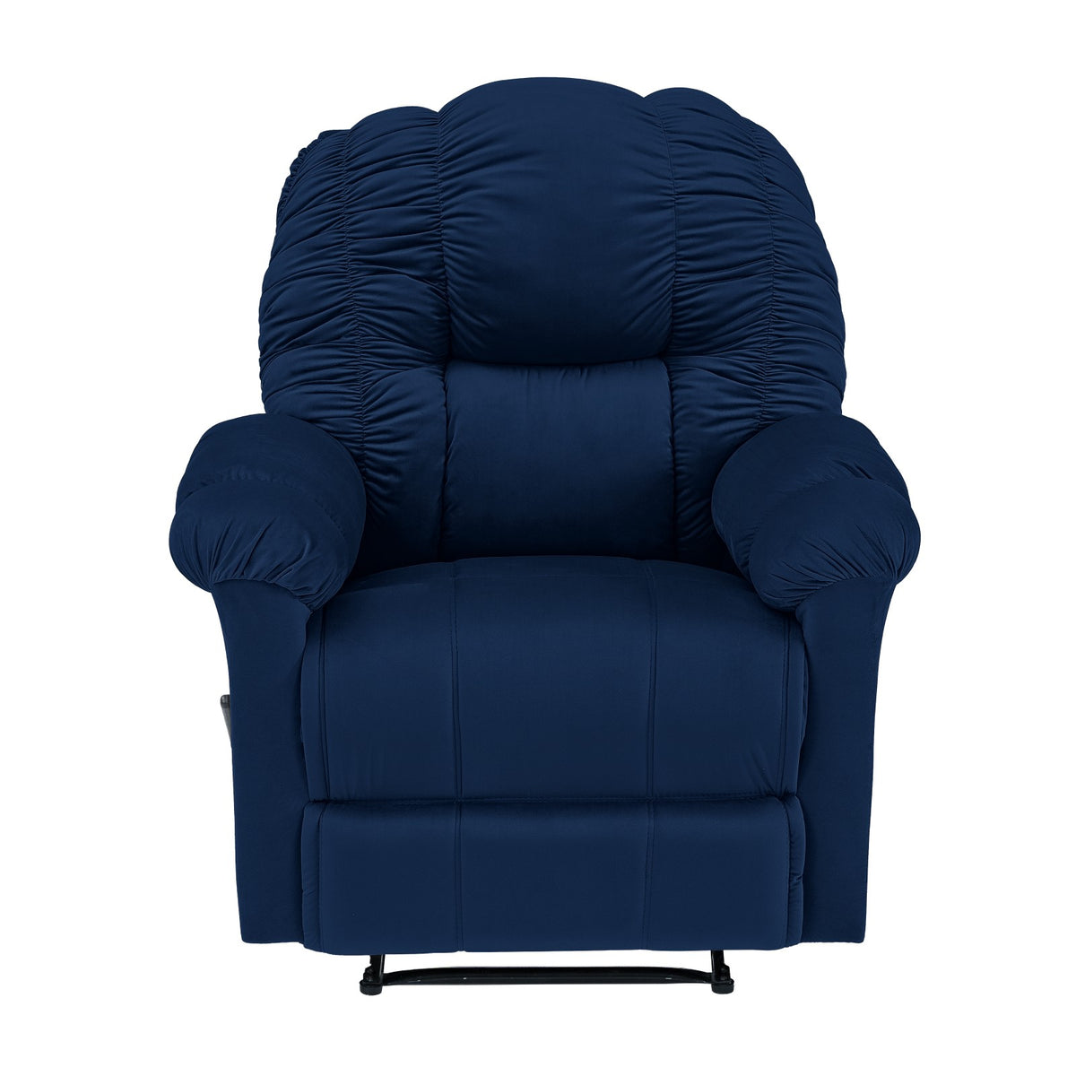 Velvet Recliner Chair - NZ100 Dark Blue Rocking & Rotating