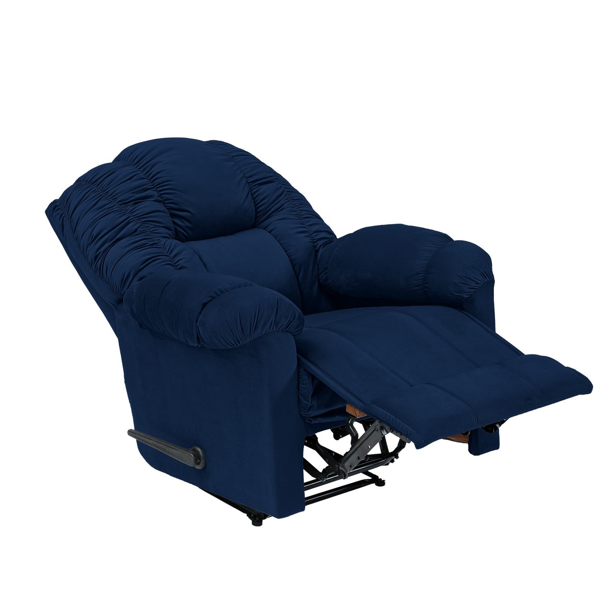Velvet Recliner Chair - NZ100 Dark Blue Rocking & Rotating
