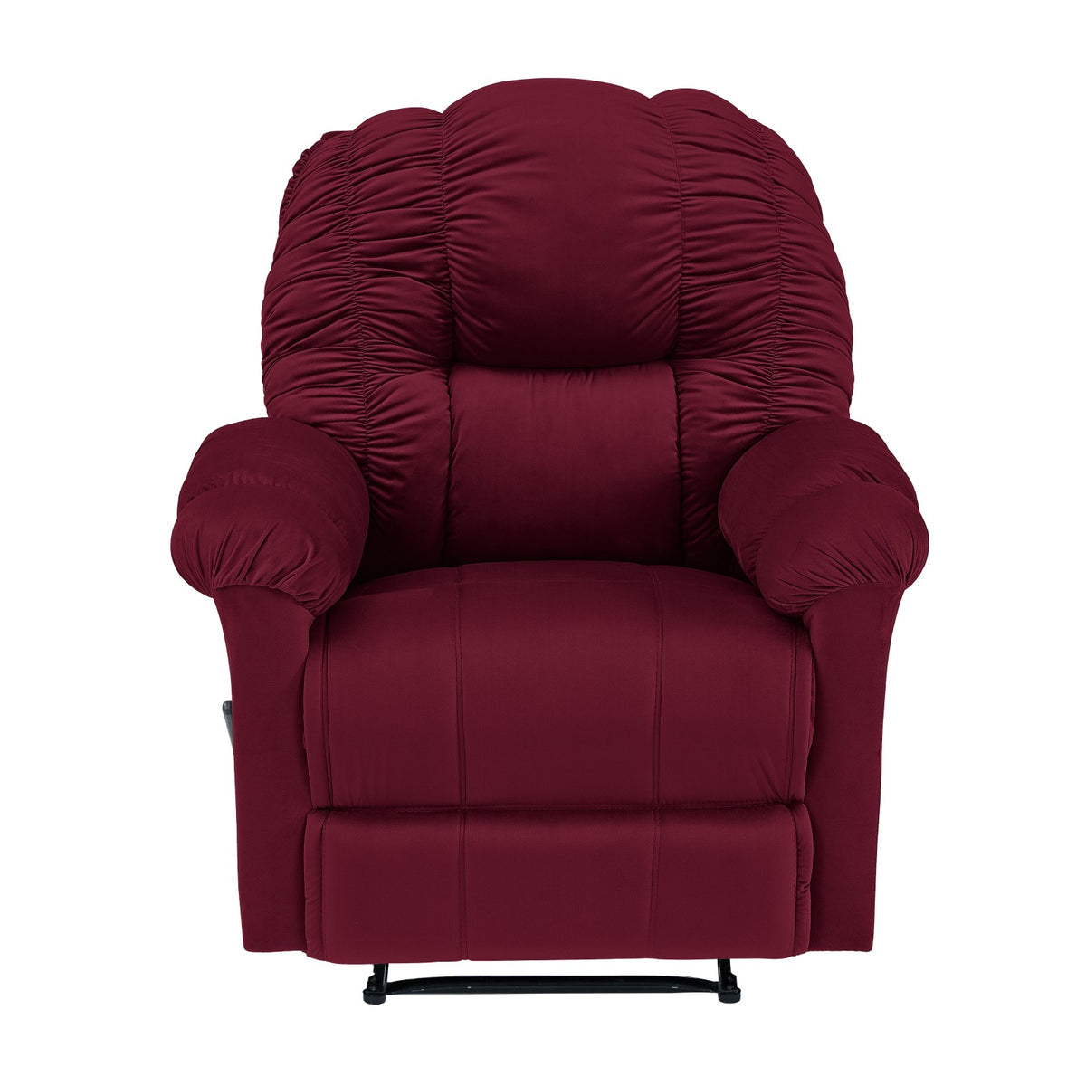 Velvet Recliner Chair - NZ100 Burgundy Rocking