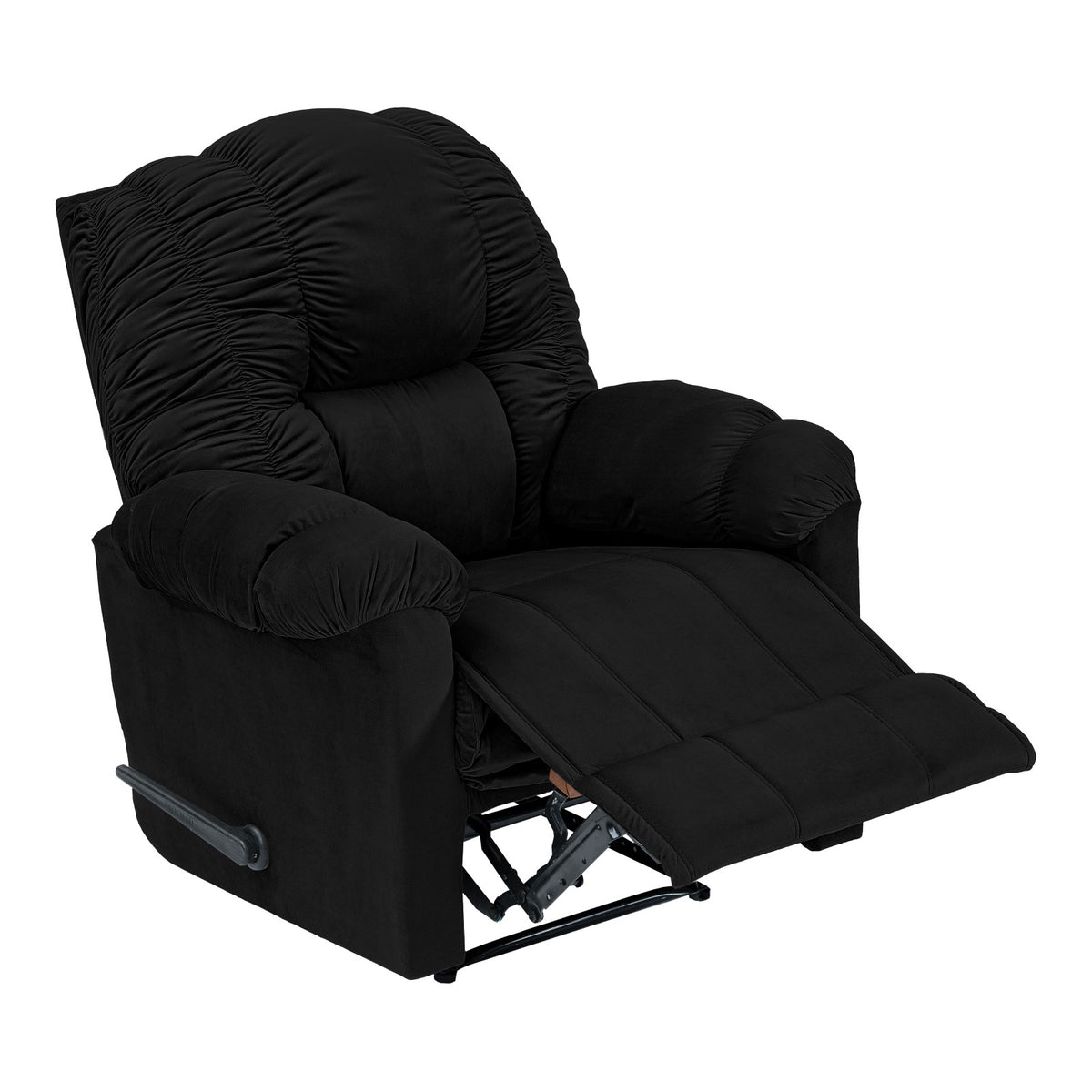 Velvet Recliner Chair - NZ100 Black Rocking & Rotating