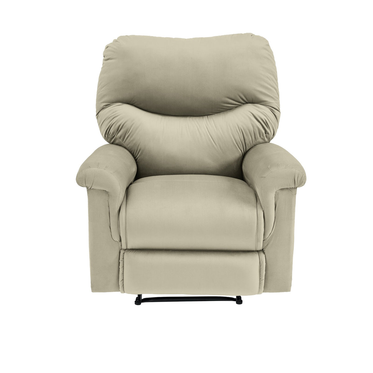 Velvet Recliner Chair - NZ110 Light Beige Rocking & Rotating