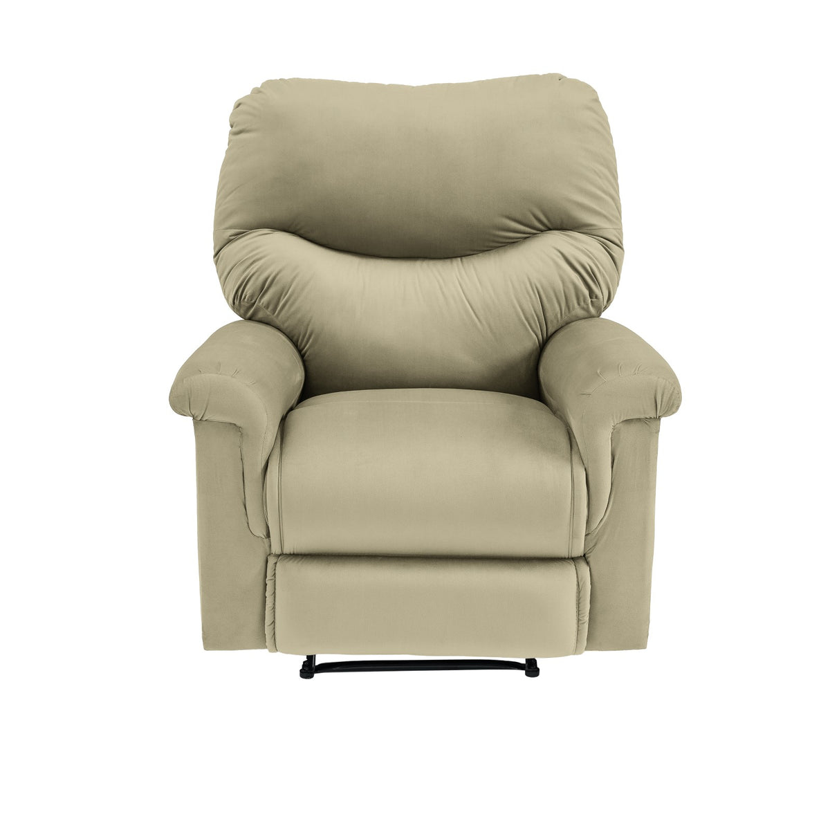 Velvet Recliner Chair - NZ110 Dark Ivory Rocking & Rotating