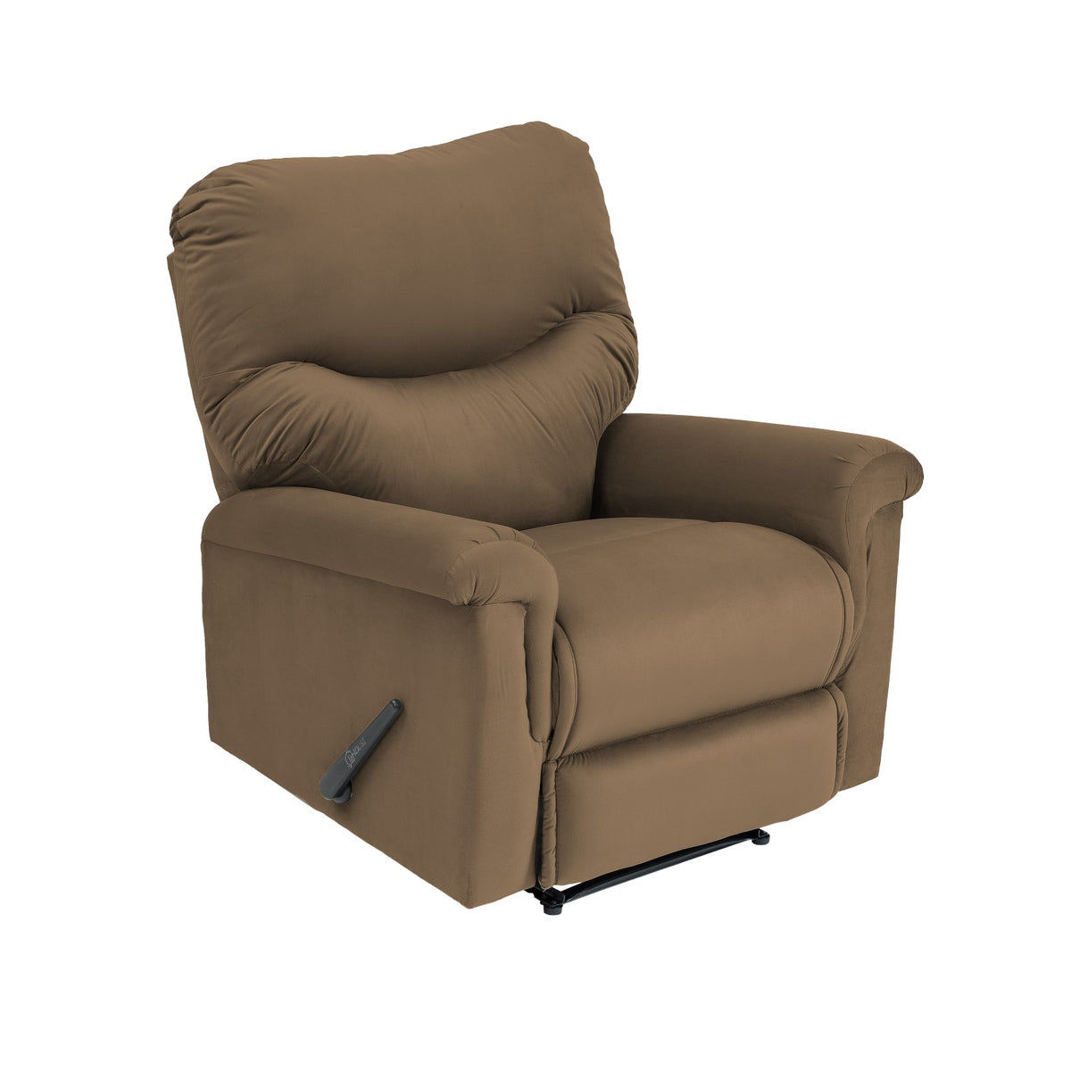 Velvet Recliner Chair - NZ110 Light Brown Rocking