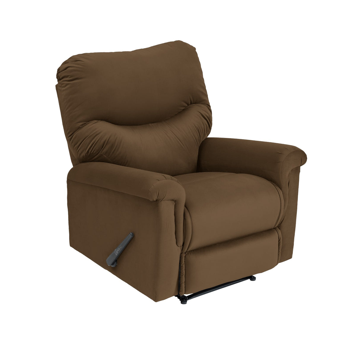 Velvet Recliner Chair - NZ110 Brown Rocking & Rotating