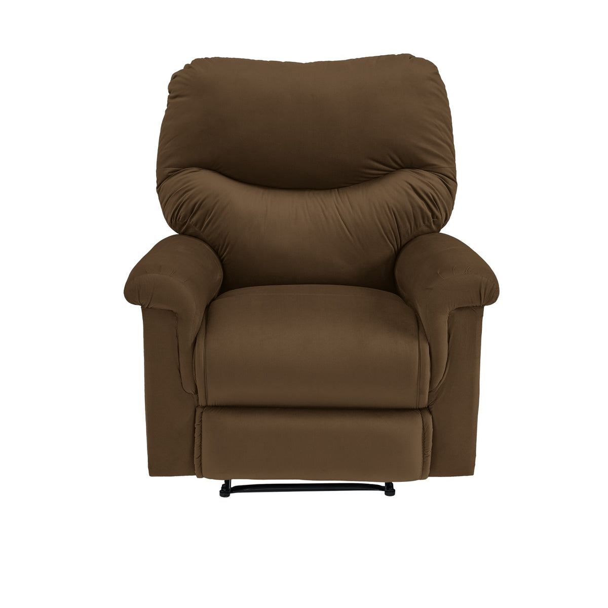 Velvet Recliner Chair - NZ110 Brown Rocking & Rotating