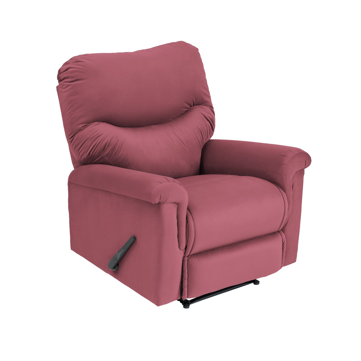 Velvet Recliner Chair - NZ110 Dark Pink Rocking & Rotating