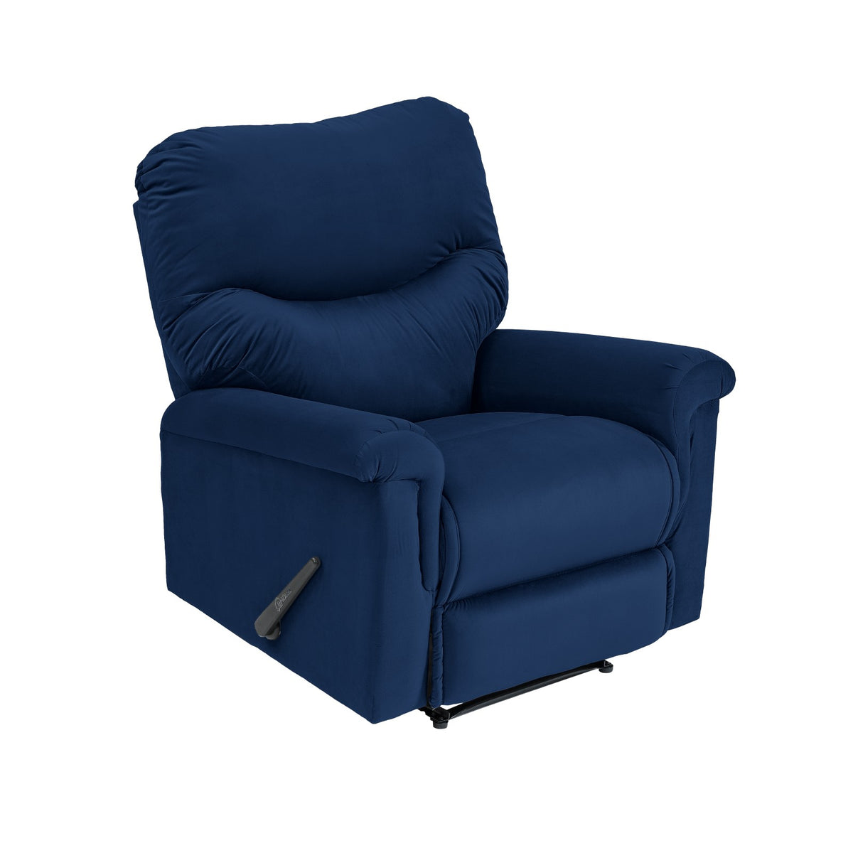 Velvet Recliner Chair - NZ110 Dark Blue Rocking & Rotating