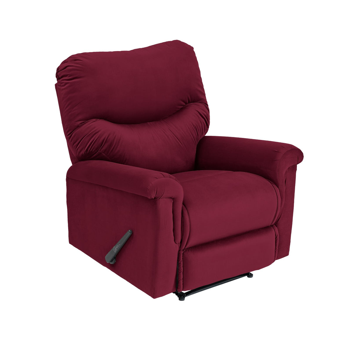 Velvet Recliner Chair - NZ110 Burgundy Rocking