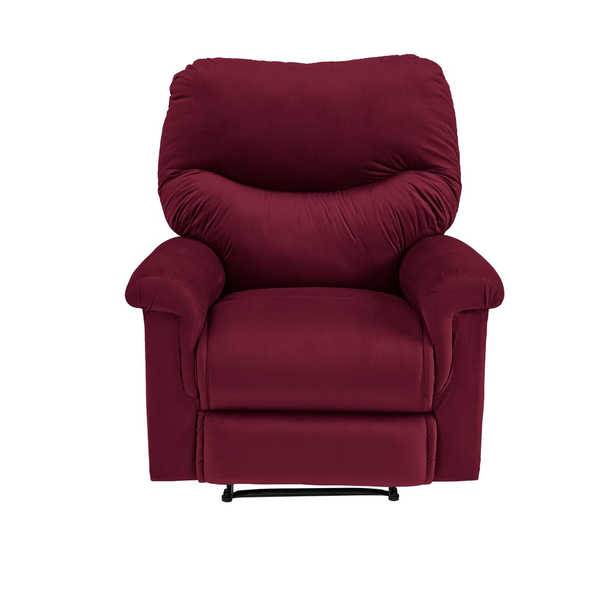 Velvet Recliner Chair - NZ110 Burgundy Rocking