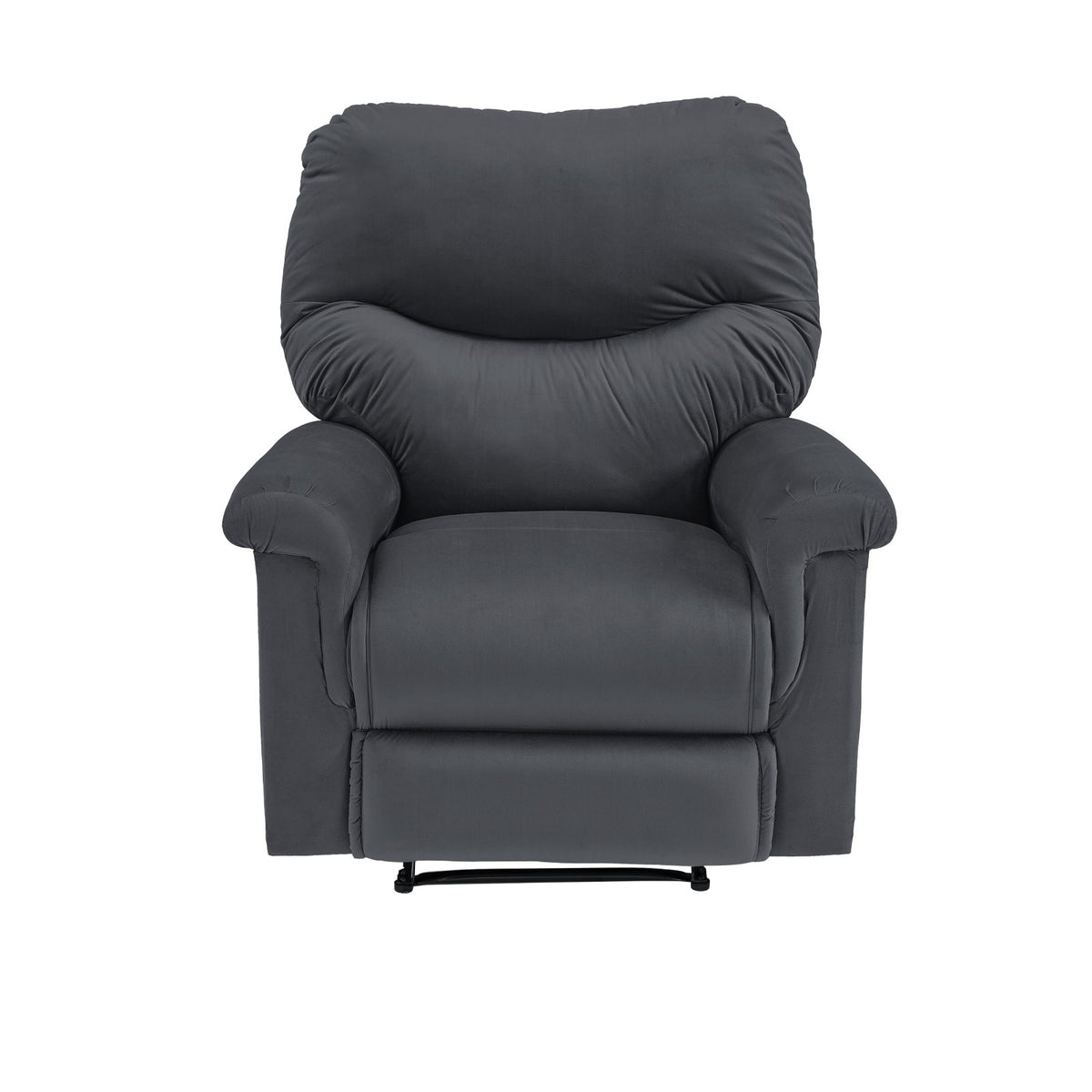 Velvet Recliner Chair - NZ110 Dark Grey Classic