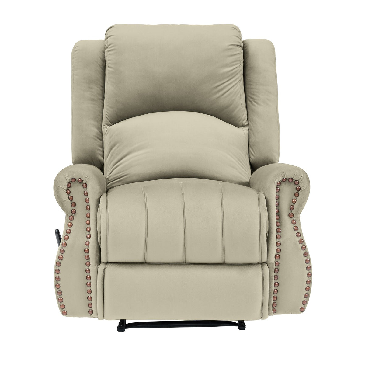 Velvet Recliner Chair - NZ120 Light Beige Rocking