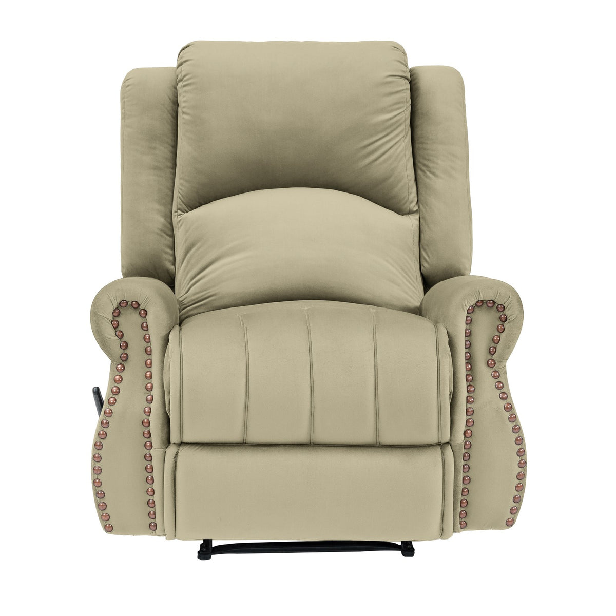 Velvet Recliner Chair - NZ120 Dark Ivory Rocking