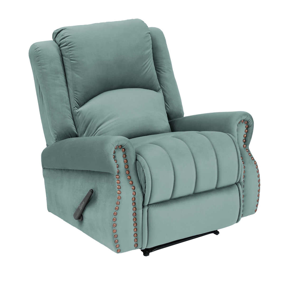 Velvet Recliner Chair - NZ120 Light Turquoise Rocking