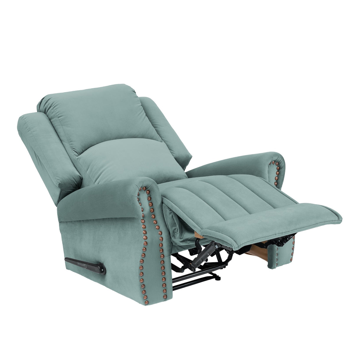Velvet Recliner Chair - NZ120 Light Turquoise Rocking