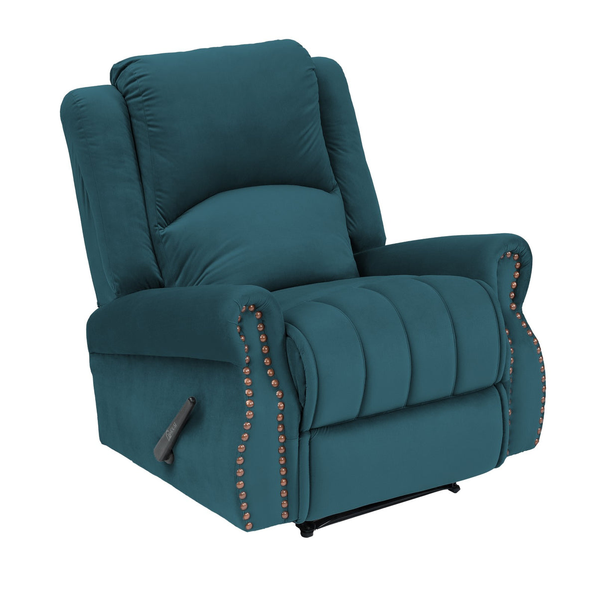 Velvet Recliner Chair - NZ120 Dark Turquoise Rocking & Rotating