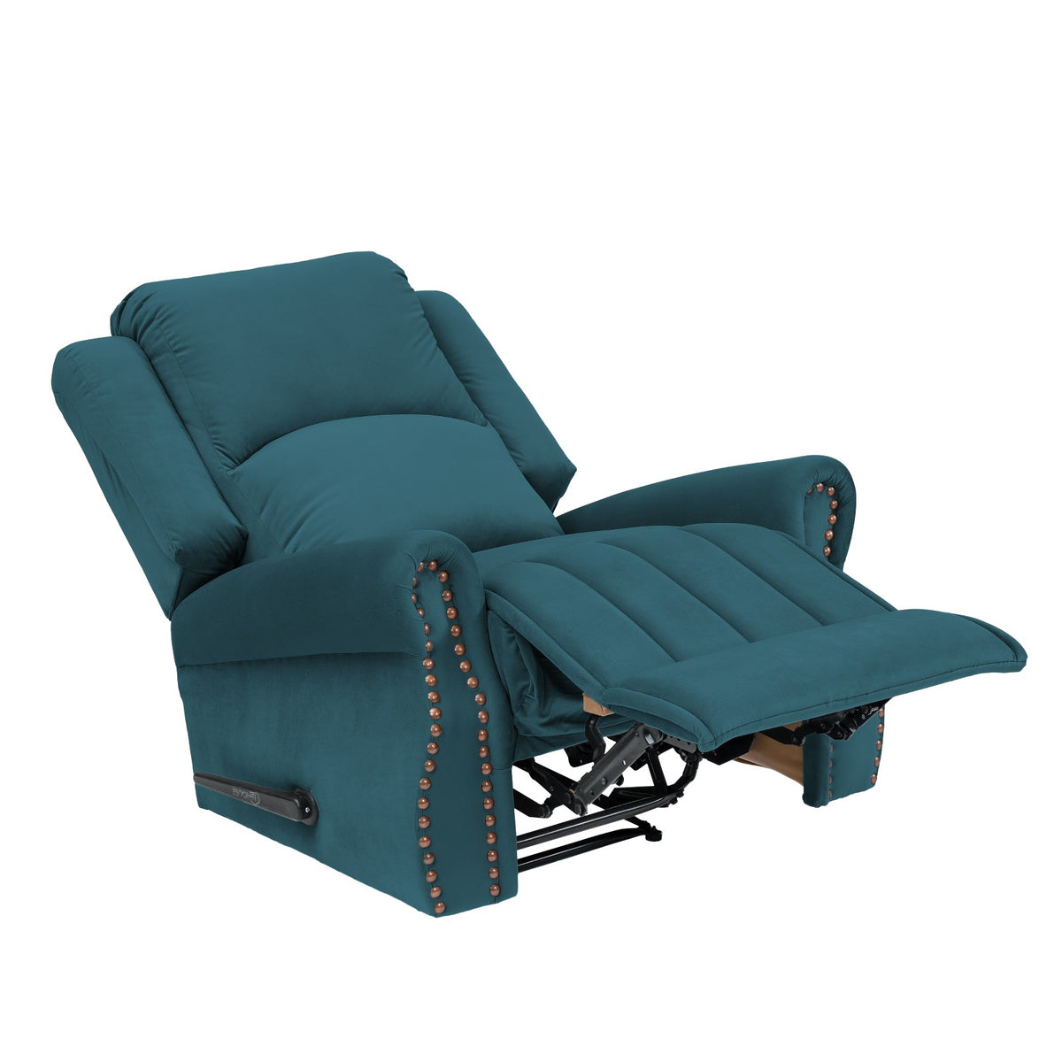 Velvet Recliner Chair - NZ120 Dark Turquoise Rocking