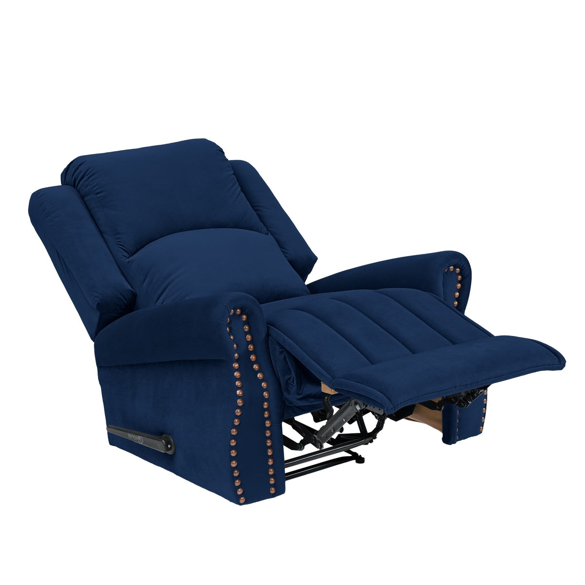 Velvet Recliner Chair - NZ120 Dark Blue Rocking