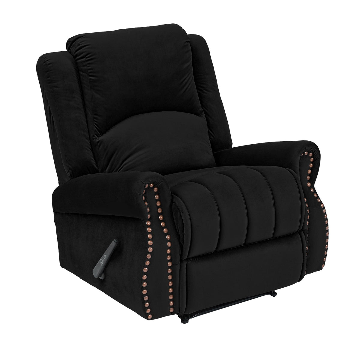 Velvet Recliner Chair - NZ120 Black Rocking
