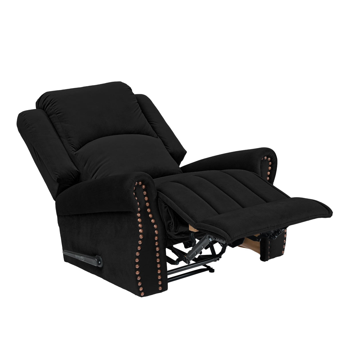 Velvet Recliner Chair - NZ120 Black Rocking
