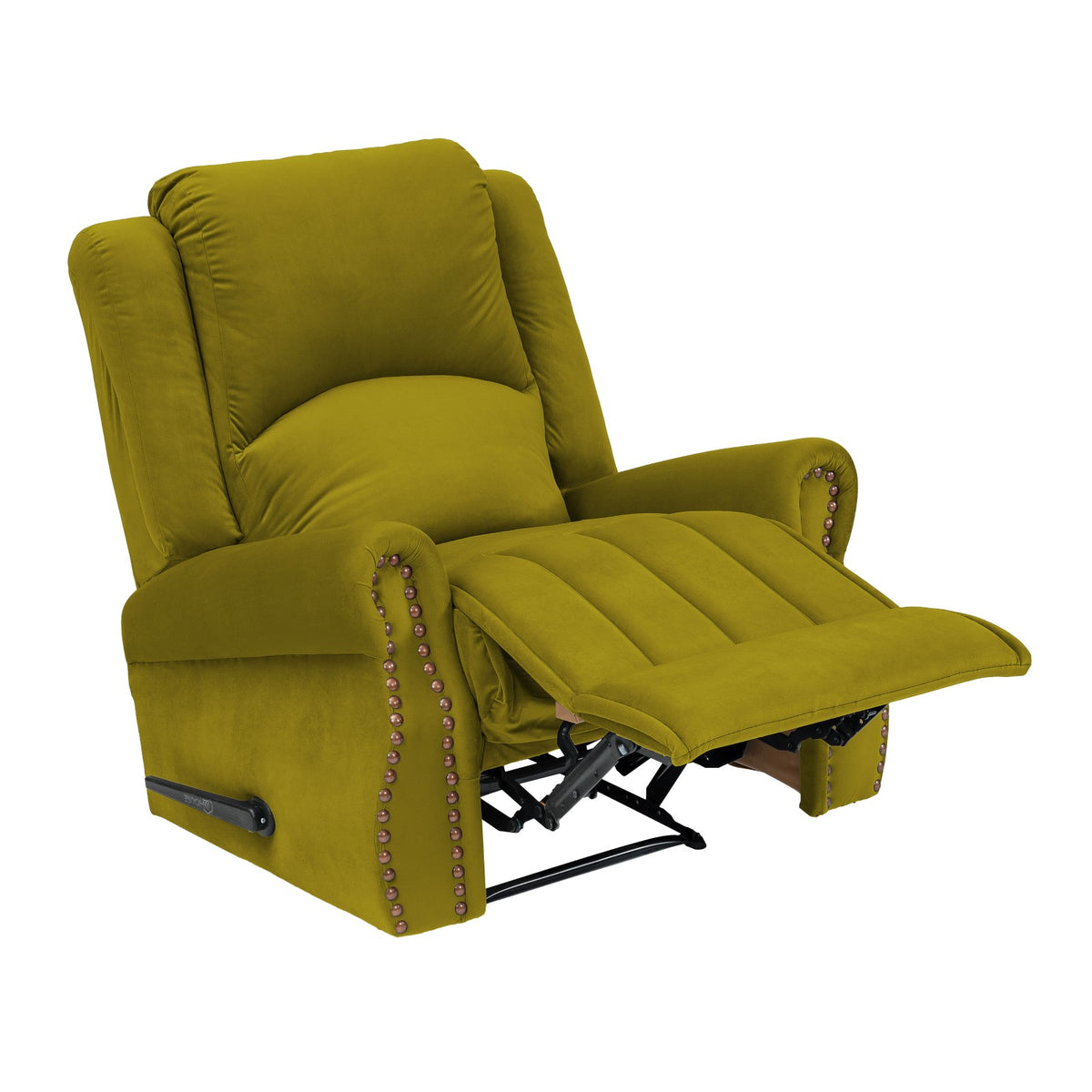 Velvet Recliner Chair - NZ120 Gold Classic