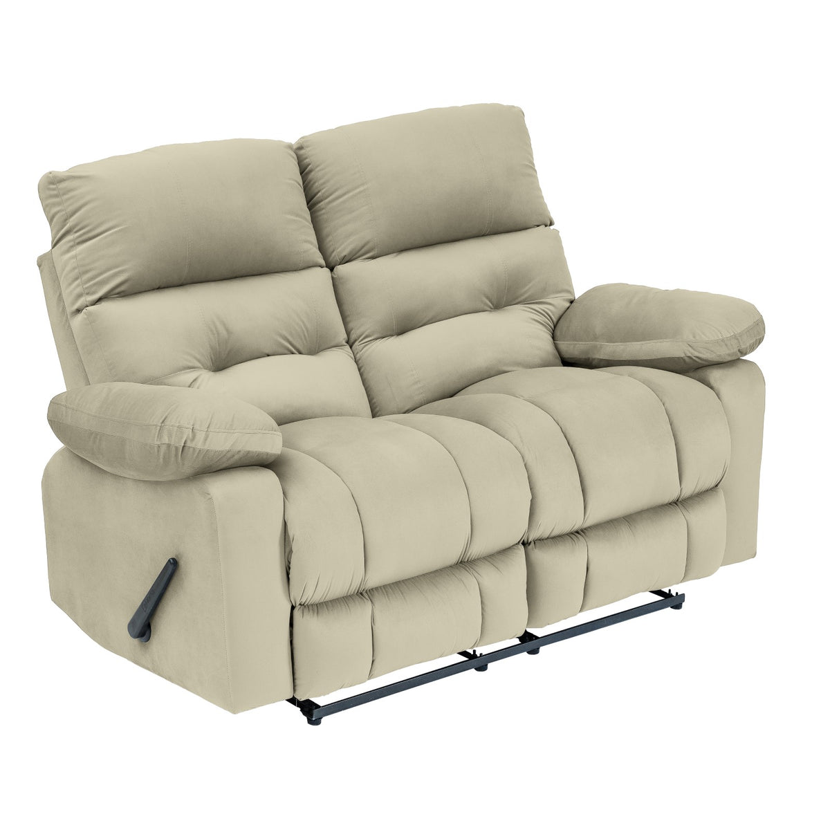 Velvet Double Recliner Chair - NZ60 Light Beige
