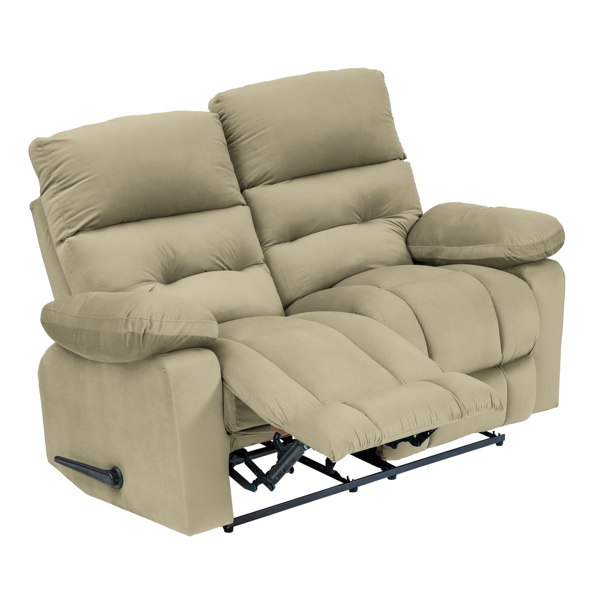 Velvet Double Recliner Chair - NZ60 Dark Ivory