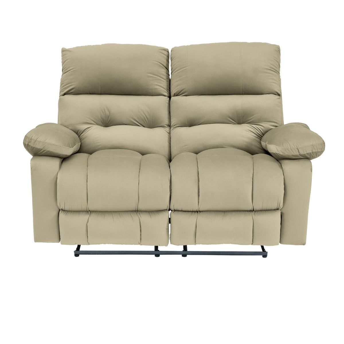 Velvet Double Recliner Chair - NZ60 Dark Ivory
